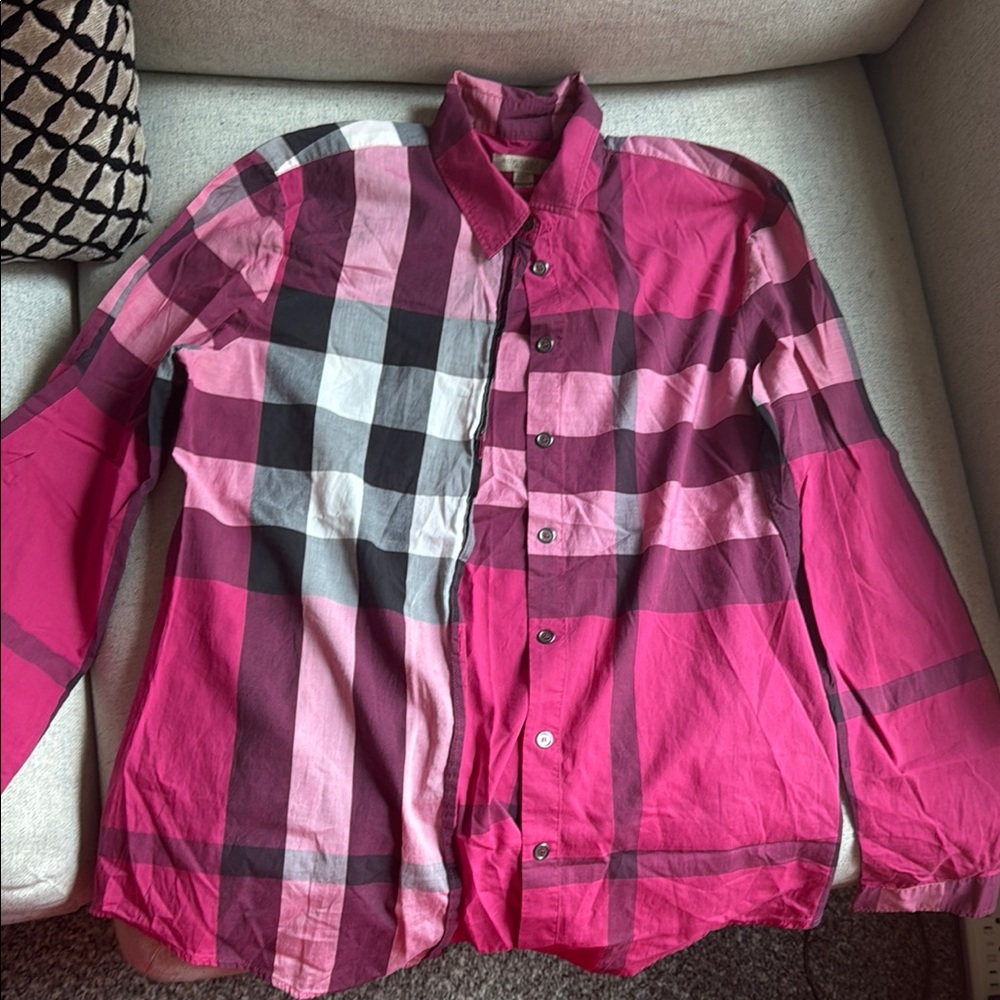 Burberry Pink Striped Shirt